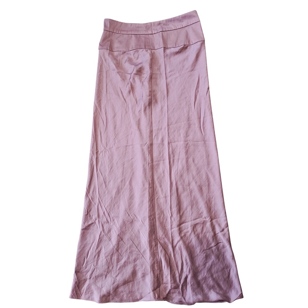 Free People Dawn Mauve Satin Maxi Skirt Women Junior Size 4 Sexy Simple